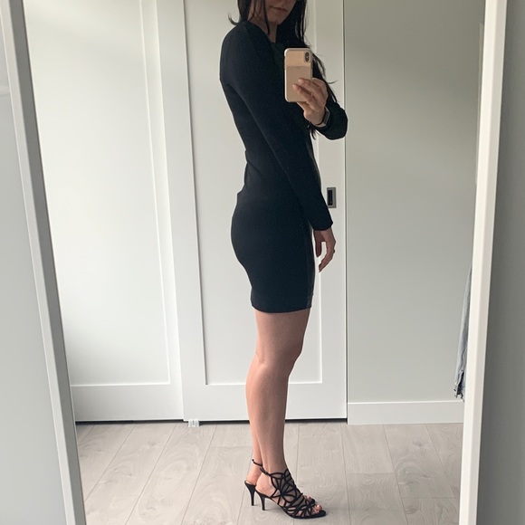 Aritzia Wilfred Bodycon Black Dress - Picture 2 of 6